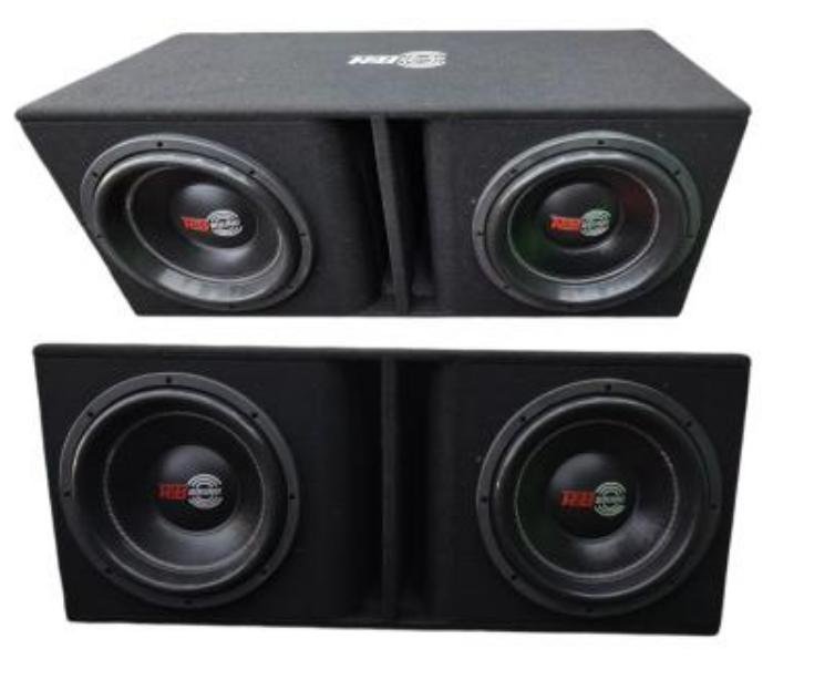 CAJA DOBLE 12" CON PUERTO DE SUBWOOFER